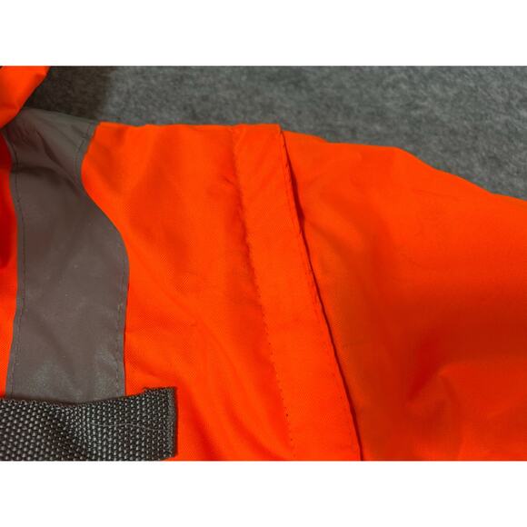 Men's ANSI Class 3 High Visibility Reflective Safety Jacket Orange/Black Size XL - Picture 6 of 16